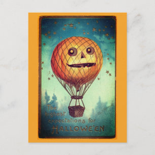 Lustige Vintage-Halloween-Illustration Postkarte
