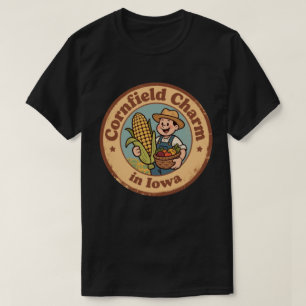 Lustige Vintage-Iowa-Mais-Overall Retro T-Shirt
