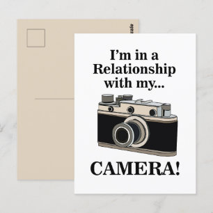 Lustige Vintage-Kamera Fotograf Postkarte