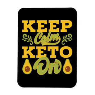 Lustige Vintage-Keep-Calm-und-Keto-auf-lustigem-Zi Magnet