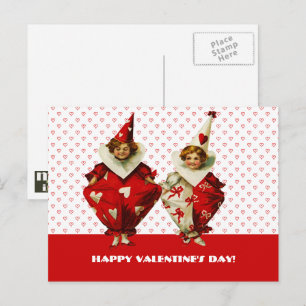 Lustige Vintage-Kinder Valentinstag Feiertagspostkarte