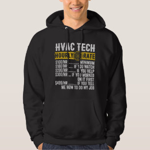 Lustige Vintage-Kleidung für HLK-Techniker Stunden Hoodie