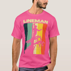 Lustige Vintage-Lineman-Designs Männer Frauen Elek T-Shirt