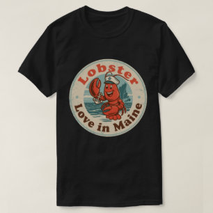Lustige Vintage-Maine-Hummer-Seglerkappe Retro T-Shirt