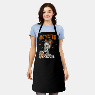 Lustige Vintage-Momster-Skelett-Halloween Schürze