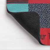 lustige Vintage Patchwork gemustert Mousepad (Ecke)