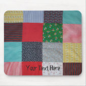 lustige Vintage Patchwork gemustert Mousepad (Vorne)