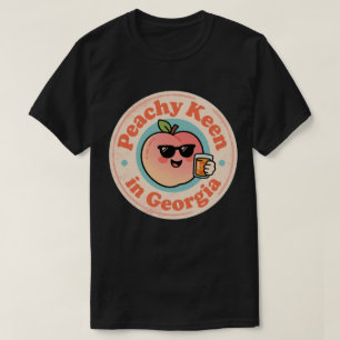 Lustige Vintage Peachy Keen in Georgia Pfirsich T-Shirt
