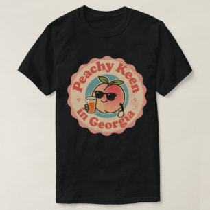 Lustige Vintage Peachy Keen in Georgia Pfirsich T-Shirt