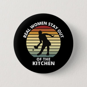 Lustige Vintage-Pickleball-Frauen Button