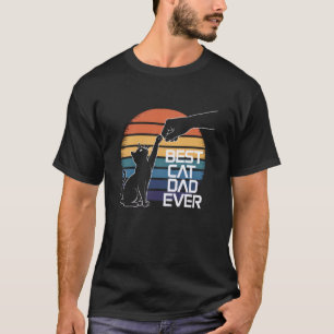Lustige Vintage Retro Daddy Bump Faust Beste Katze T-Shirt