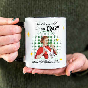 Lustige Vintage Retro Frau Kaffeetasse