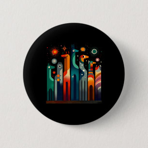 Lustige Vintage Retro Mitte des Jahrhunderts Lange Button