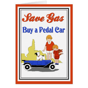 Lustige Vintage retro retten Gaspedal-Autoanzeige