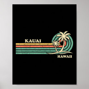 Lustige Vintage Retro Sommerferien Hawaii Kauai B Poster