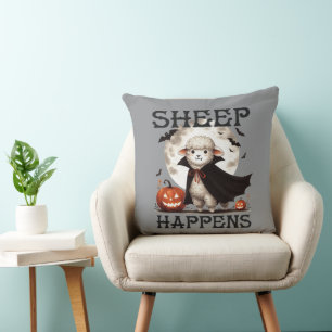Lustige Vintage-Schafe Halloween Kissen