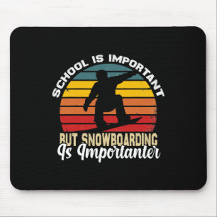 Lustige Vintage-Snowboard-Witze Jungen Mädchen Sno Mousepad