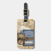 Lustige Vintage Steampunk Exkursion Gepäckanhänger (Vorderseite vertikal)