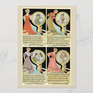 Lustige Vintage-Tarotkarten-Style-Collage Hallowee Einladung