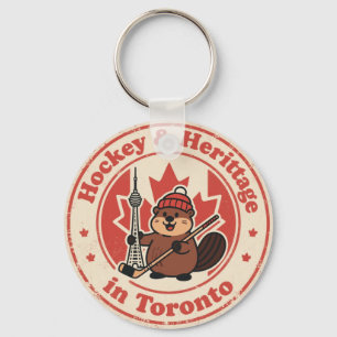 Lustige Vintage Toronto Beaver Hockey Retro Schlüsselanhänger