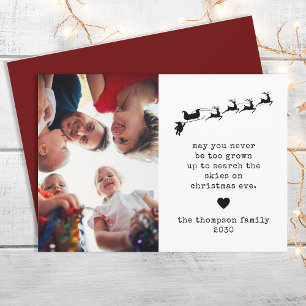 Lustige Vintage-Typografie Ein Foto Rot Weihnachte Feiertagskarte
