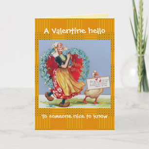Lustige Vintage Valentinskarte kopiert und für jed Feiertagskarte