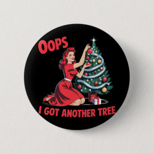 Lustige Vintage-Weihnachten Oops, ich habe einen w Button