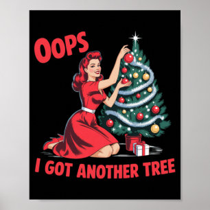 Lustige Vintage-Weihnachten Oops Ich Habe Einen We Poster