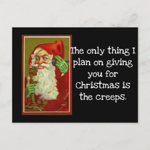 Lustige Vintage-Weihnachtsmann-Feiertagspostkarte Postkarte