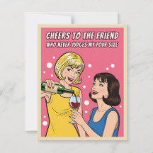 Lustige Vintage-Wein-Humor-Beste-Freundin-Pop-Art-