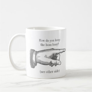 Lustige Vintage "Wie hält man jemanden beschäftigt Kaffeetasse