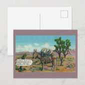Lustige Vintage-Wüsten-Postkarte Postkarte (Vorne/Hinten)