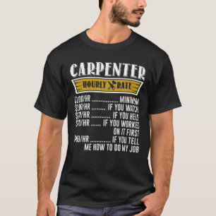 Lustige Vintage-Zimmermann-Bekleidung Holzarbeiten T-Shirt