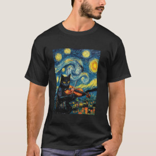 Lustige Violine Bratsche Katze T-Shirt