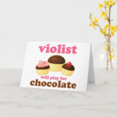 Lustige Violist-Musik-Karte Karte (Gelbe Blume)