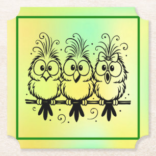 Lustige Vögel Cartoon-56456 Untersetzer