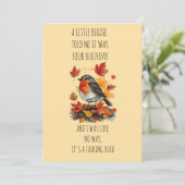 Lustige Vogel-Geburtstagskarte – Sprechender Vogel (Stehend Vorderseite)