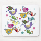 Lustige Vögel Mousepad (Vorne)
