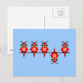 lustige Vögel Postkarte (Vorne/Hinten)