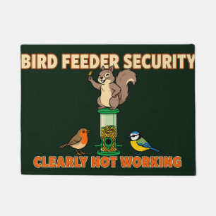 Lustige Vogelfutterhaus-Sicherheit-Squirrel-Türmat Fußmatte