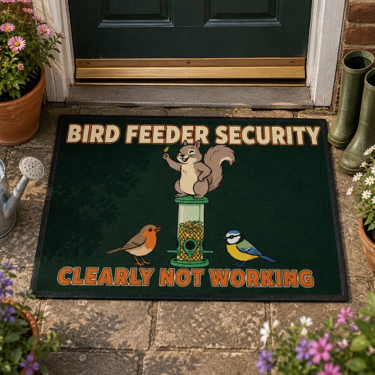 Lustige Vogelfutterhaus-Sicherheit-Squirrel-Türmat Fußmatte