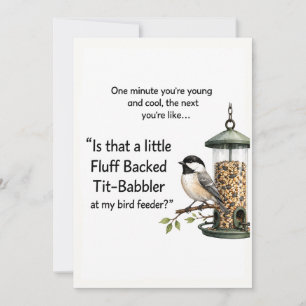 Lustige Vogelkarte Vogelbeobachter Humor Geburts Dankeskarte