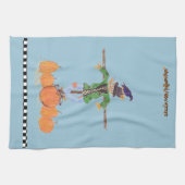 Lustige Vogelscheuche Geschirrtuch (Horizontal)