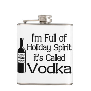 Lustige voll mit Weihnachtsfeier Wodka-Geist Flachmann