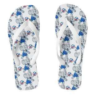 Lustige Volleyball-Elefanten-Strand-Paar Flip-Flop Badesandalen