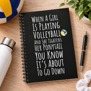 Lustige Volleyball-Geschenke für Teenager-Mädchen- Notizblock