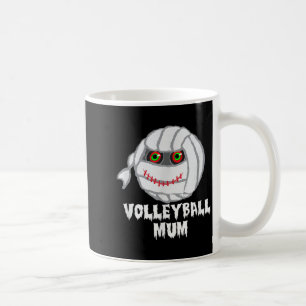 Lustige Volleyball-Mutter-Mumie Halloween Kaffeetasse