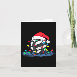Lustige Volleyball-Weihnachtsgrafik Lichterliebhab Karte