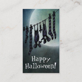 Lustige Vollmond-Halloween-Schläger Visitenkarte