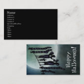 Lustige Vollmond-Halloween-Schläger Visitenkarte (Vorne/Hinten)